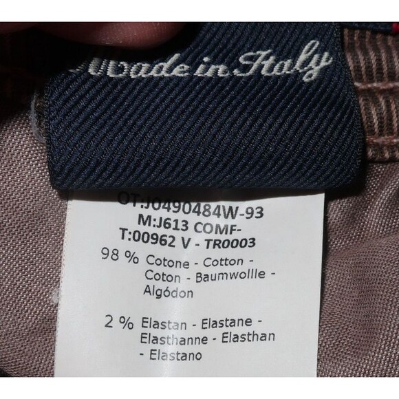 Jacob Cohen Men's Brown Jeans Size 37 X 34 Slim Ribbed Comfort Stretch Striped - Picture 13 of 14